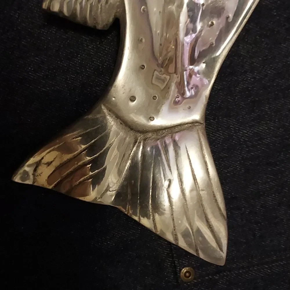 Fish shape metal serving platter vintage Coastal Nautical Decor